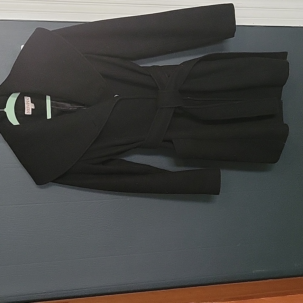 Wool black coat, target, medium.